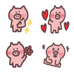 [LINE絵文字] Little pig's daily lifeの画像