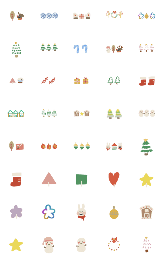 [LINE絵文字]Christmas small patternの画像一覧