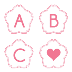 [LINE絵文字] sakura frame simple emojiの画像