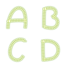 [LINE絵文字] ABCD of green lightの画像