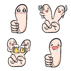 [LINE絵文字] Cute-FINGERの画像