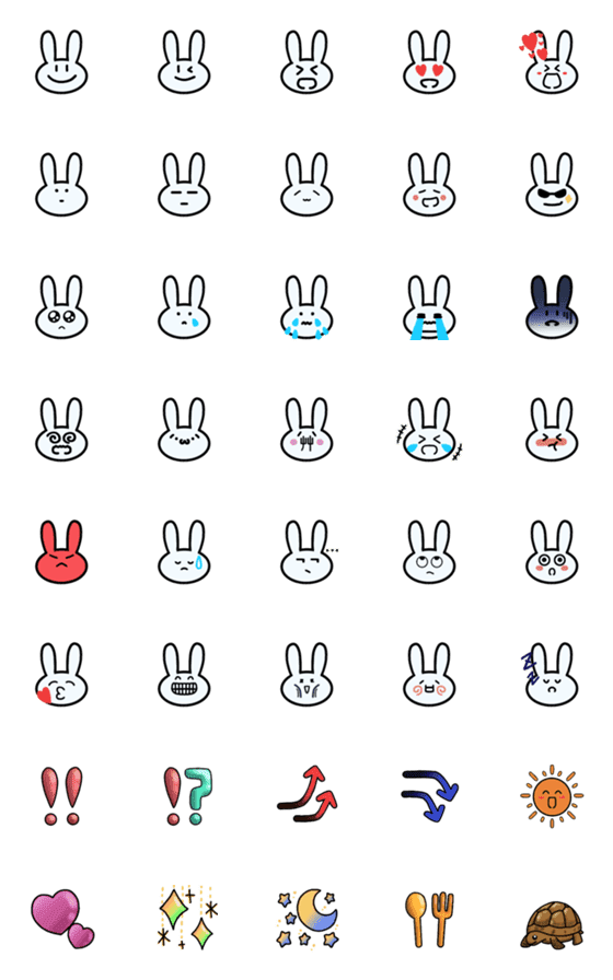 [LINE絵文字]ゆきうさぎと一緒の画像一覧