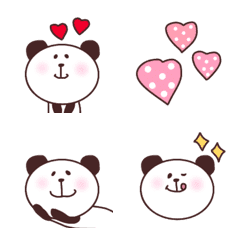 [LINE絵文字] 毎日使える☆cuteパンダ♡の画像