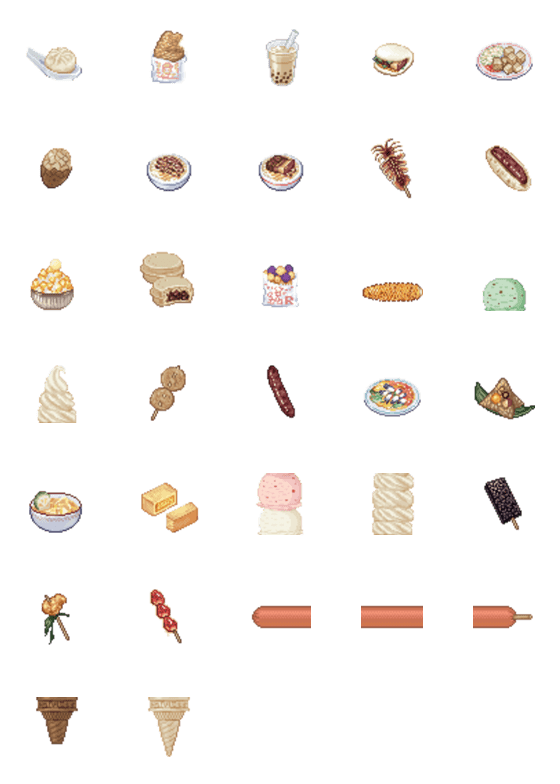 [LINE絵文字]Taiwanese foodsの画像一覧