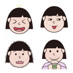 [LINE絵文字] Piggy Girl Emojiの画像