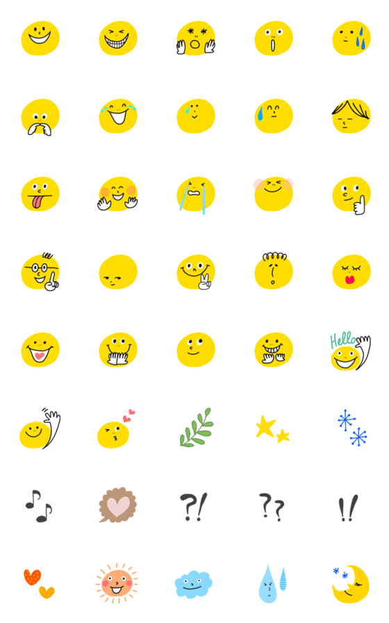 [LINE絵文字]まるころの色んなお顔の画像一覧