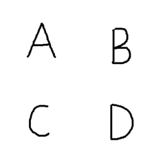 [LINE絵文字] abcdの画像