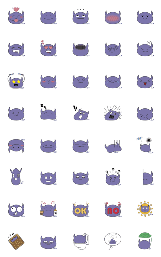 [LINE絵文字]Purple Demonの画像一覧