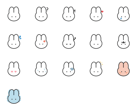 [LINE絵文字]うさぎのちゅんの画像一覧