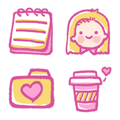 [LINE絵文字] Cute Labels (Life Icons)の画像