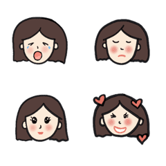 [LINE絵文字] Cute girls 1の画像