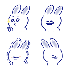 [LINE絵文字] Haha Rabbit！！！の画像