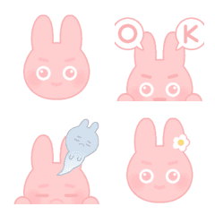 [LINE絵文字] Rabbit with a flowerの画像