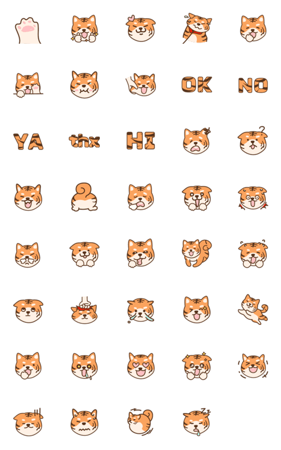 [LINE絵文字]Shiba Inu (eagle) dailyの画像一覧