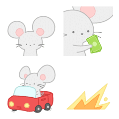 [LINE絵文字] Zhi Mu The Gray Mouse Daily Emojiの画像