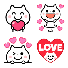 [LINE絵文字] 動く☆LOVEねこ絵文字の画像