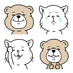 [LINE絵文字] 亜由水のほんわかなクマとネコの画像