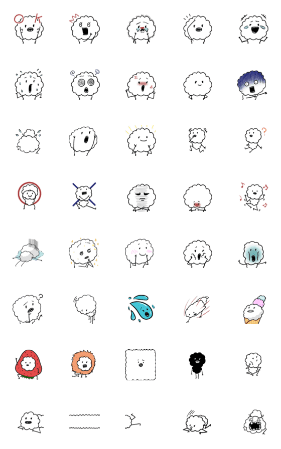 [LINE絵文字]もこもこのなにかの画像一覧