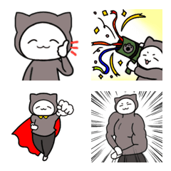 [LINE絵文字] 動く！猫に変身した大福くん！の画像