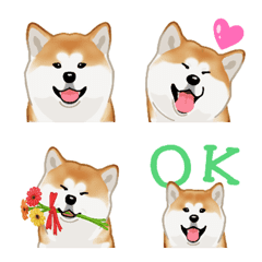 [LINE絵文字] 秋田犬(犬)の画像