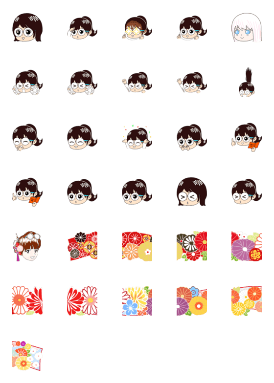 [LINE絵文字]Stamps set(Modified version)の画像一覧