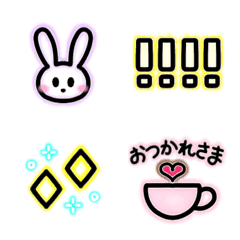 [LINE絵文字] ネオン★あいさつの画像