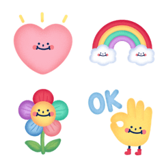 [LINE絵文字] Colorful Kawaii Animated Emojiの画像