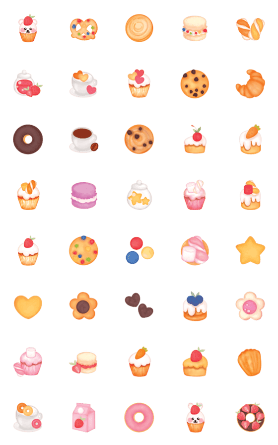 [LINE絵文字]Cute bakery landの画像一覧