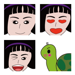 [LINE絵文字] Day of girl and little turtle-1の画像