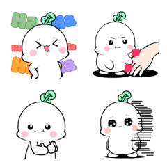 [LINE絵文字] Cute turnip : Animated emojiの画像