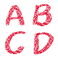 [LINE絵文字] red ABCD26 revised editionの画像