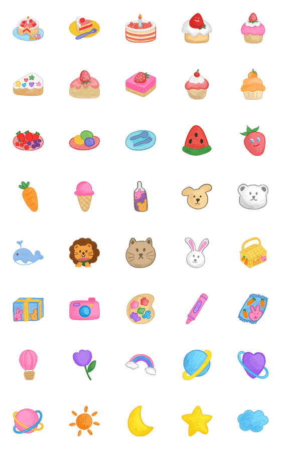 [LINE絵文字]birthday cake  emojiの画像一覧