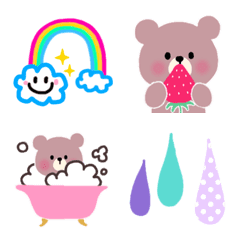 [LINE絵文字] 動く♡可愛いクマの絵文字の画像