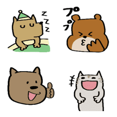 [LINE絵文字] ゆるく気持ちを伝える、動物絵文字の画像