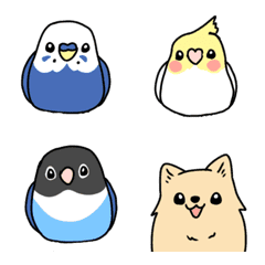 [LINE絵文字] インコと犬の絵文字2の画像