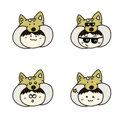 [LINE絵文字] 柴犬着ぐるみの画像