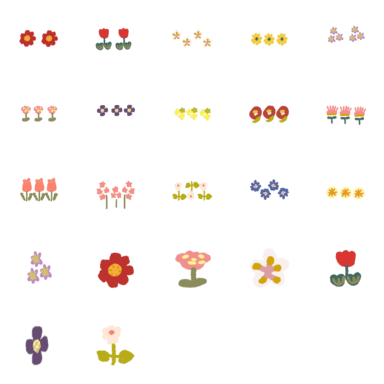 [LINE絵文字]Flower Revised Editionの画像一覧