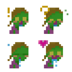 [LINE絵文字] Pixel Zombie GIRL Zoeyの画像