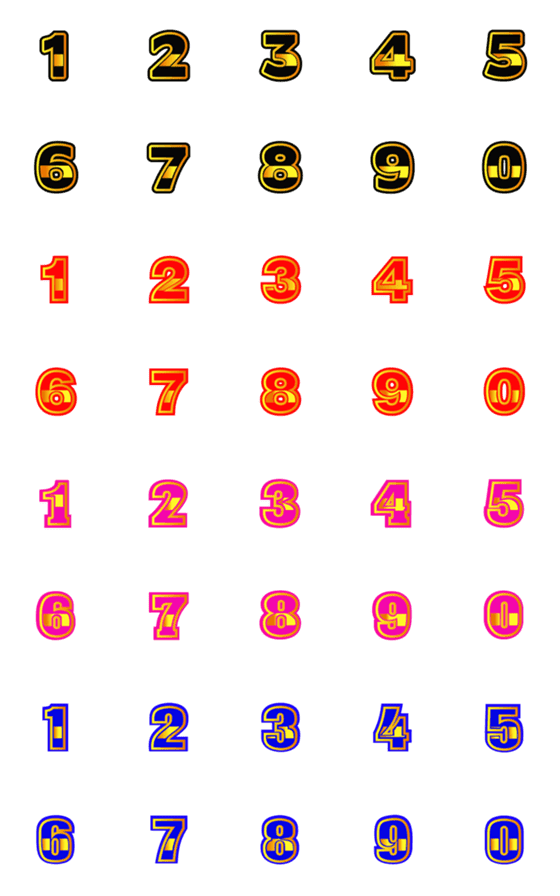 [LINE絵文字]Number emoji 51の画像一覧