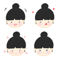 [LINE絵文字] Emotion faces with the cutie girlの画像