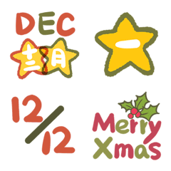 [LINE絵文字] Useful Labels - Date Calendar (December)の画像