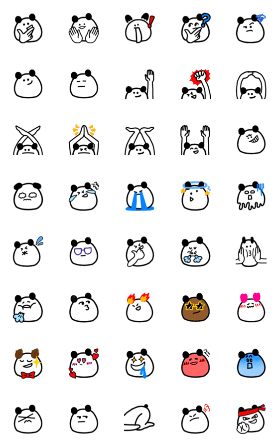 [LINE絵文字]John panda 2の画像一覧