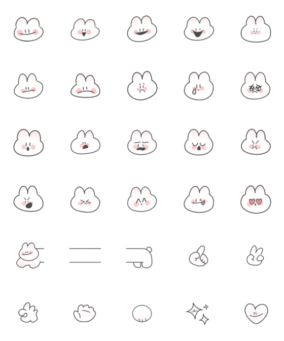 [LINE絵文字]Smiley :) Bunnyの画像一覧