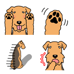 [LINE絵文字] 犬種別絵文字毎日エアデール・テリアの画像