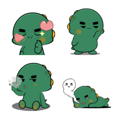 [LINE絵文字] Grumpy dino : Animated emojiの画像