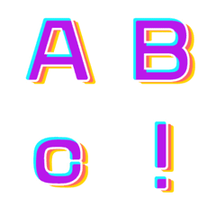 [LINE絵文字] ABCx123_Style04-5の画像