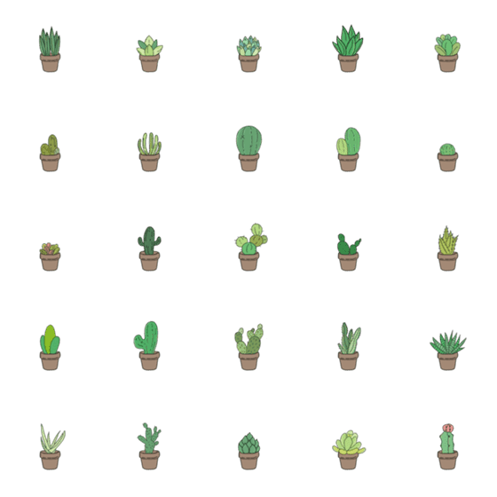 [LINE絵文字]Cactusesの画像一覧