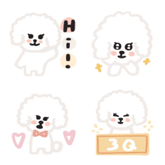 [LINE絵文字] Ariel Bichon Friseの画像