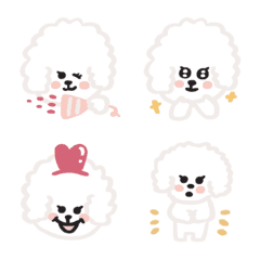 [LINE絵文字] Ariel Bichon Frise MOVEの画像