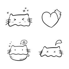 [LINE絵文字] ミルク泡猫の顔文字の画像